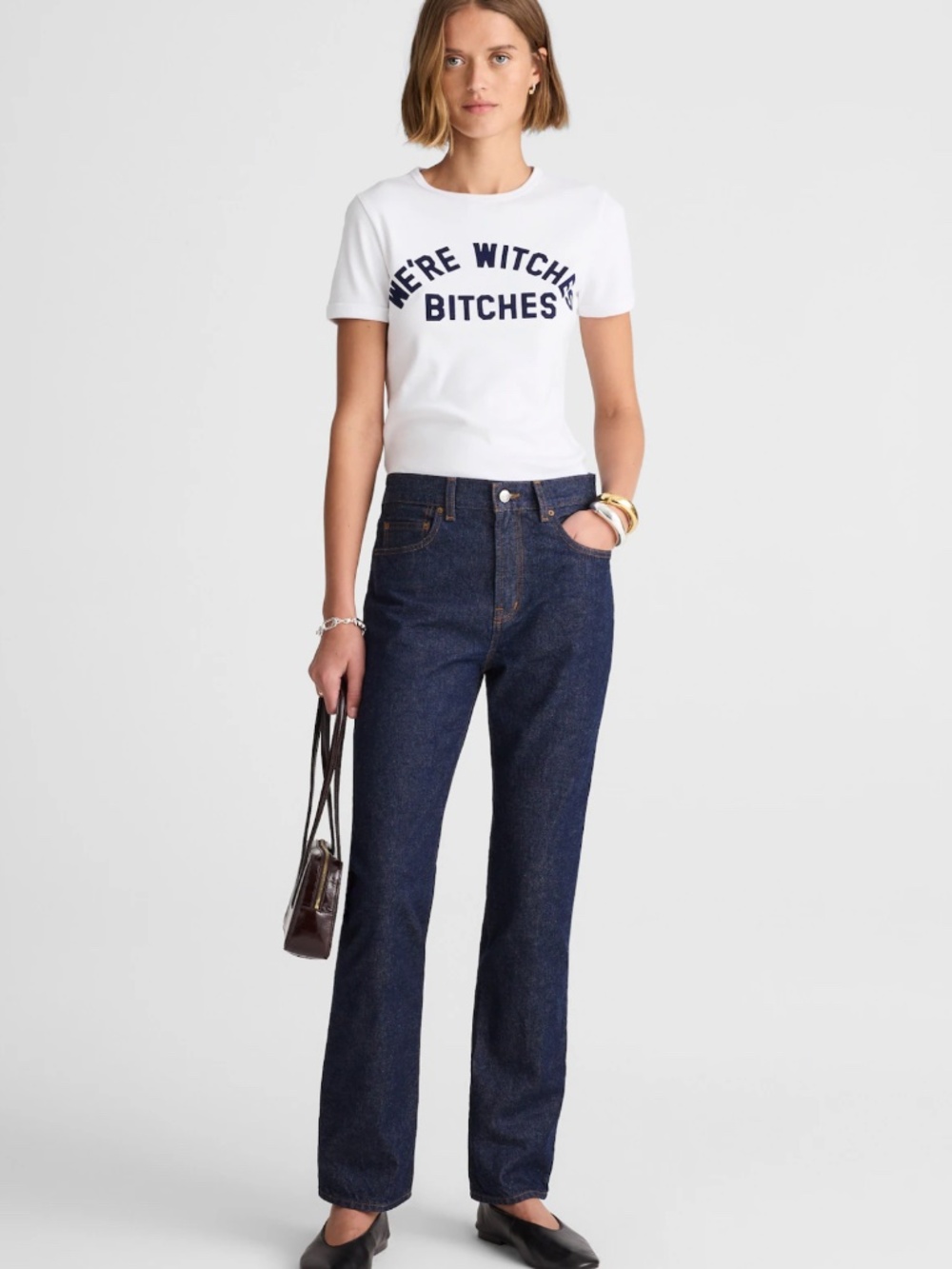 Alexa Chung for Madewell Franny Straight Jean in Rinse Wash Size 32